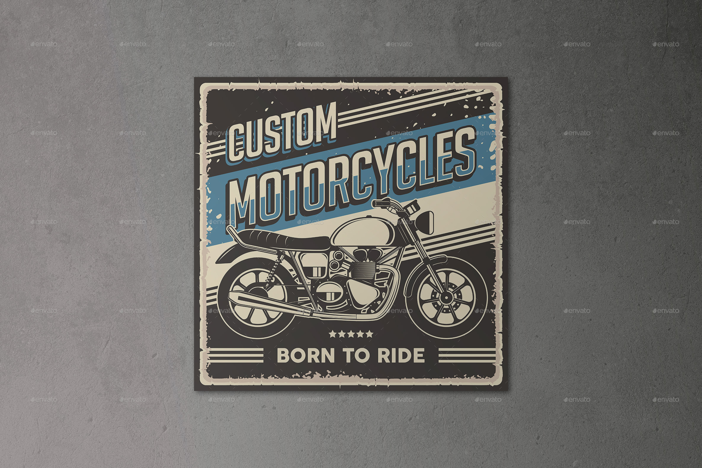 5 Vector Images Of Retro Classic Motorcycle Poster Vectors Graphicriver